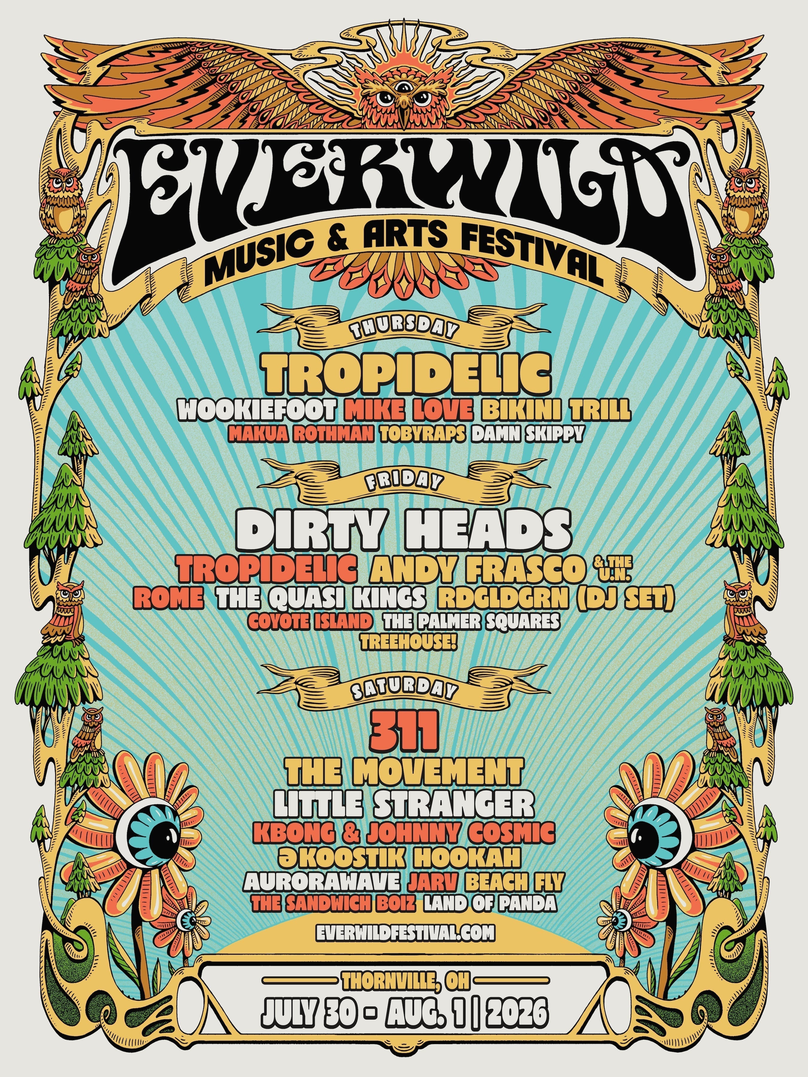 We're headlining Everwild Music & Arts Fest! – 311