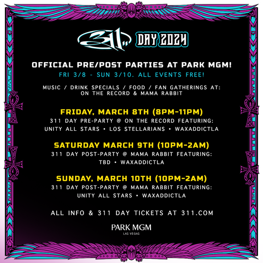 311 DAY Fan Pre-Party & After-Parties Schedule