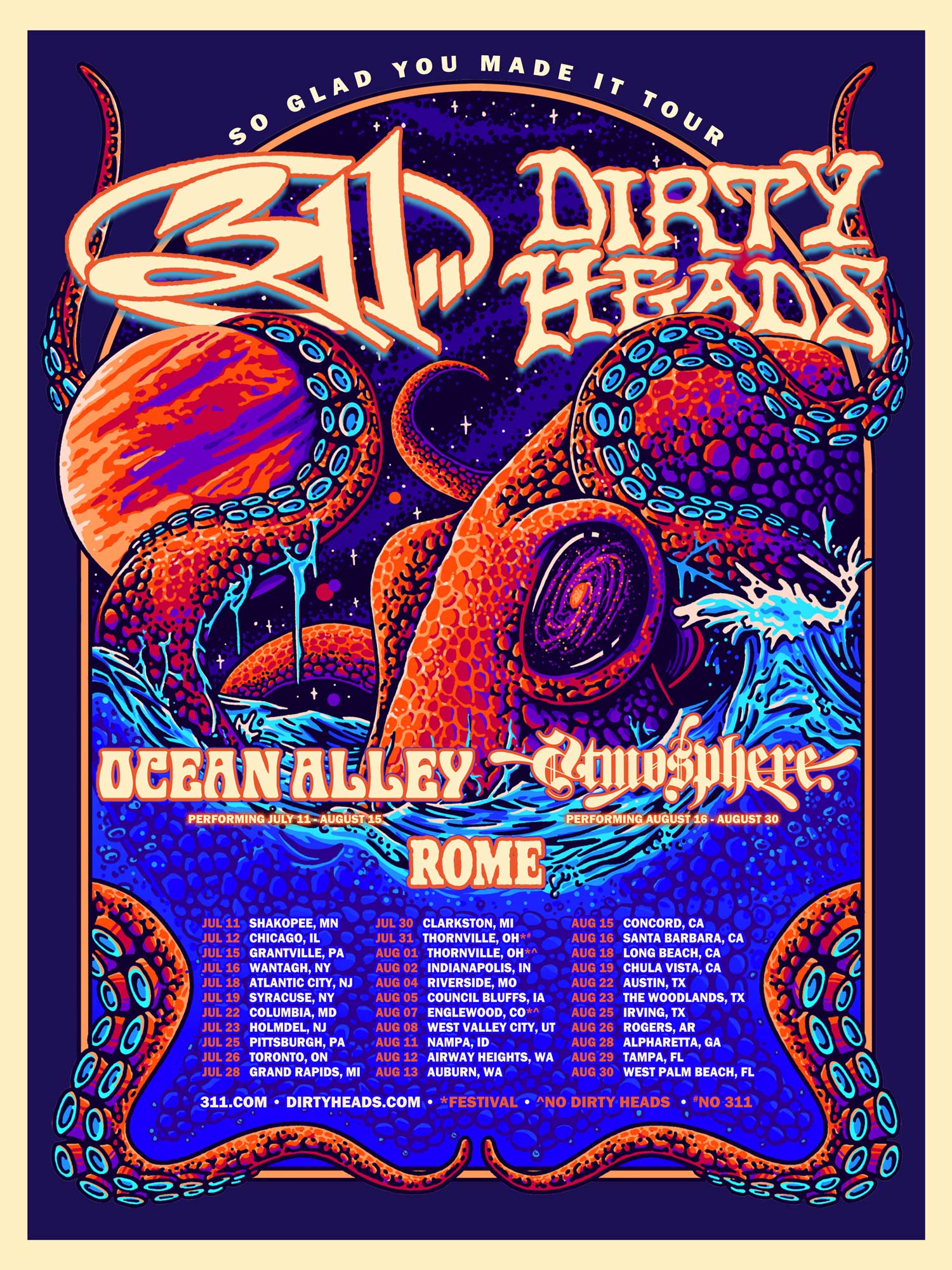 311 & Dirty Heads Announce 2026 Co-Headline Summer Tour