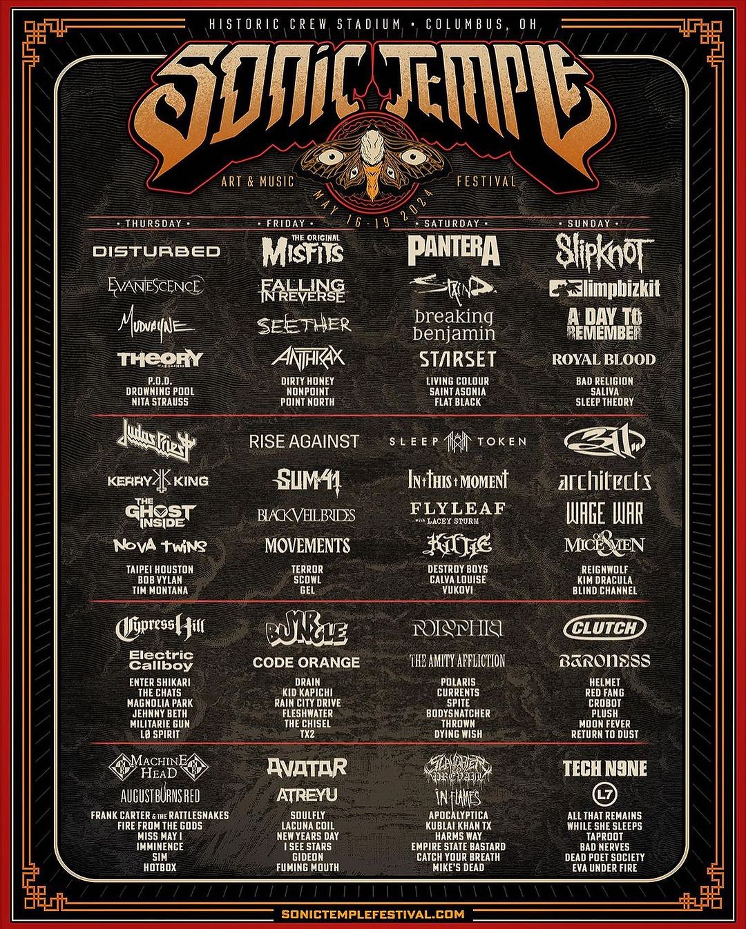 Columbus OH! We can’t wait to see you at Sonic Temple Festival Sunday, May 19th!