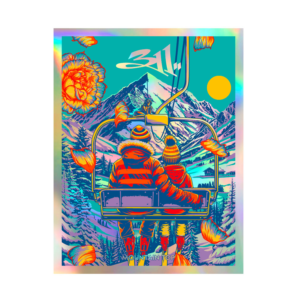 Mountain Top Foil Poster Autographed