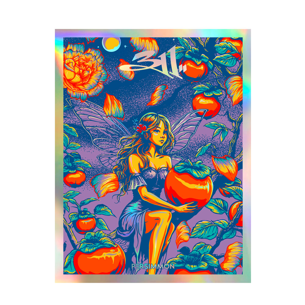 Persimmon Foil Poster Autographed