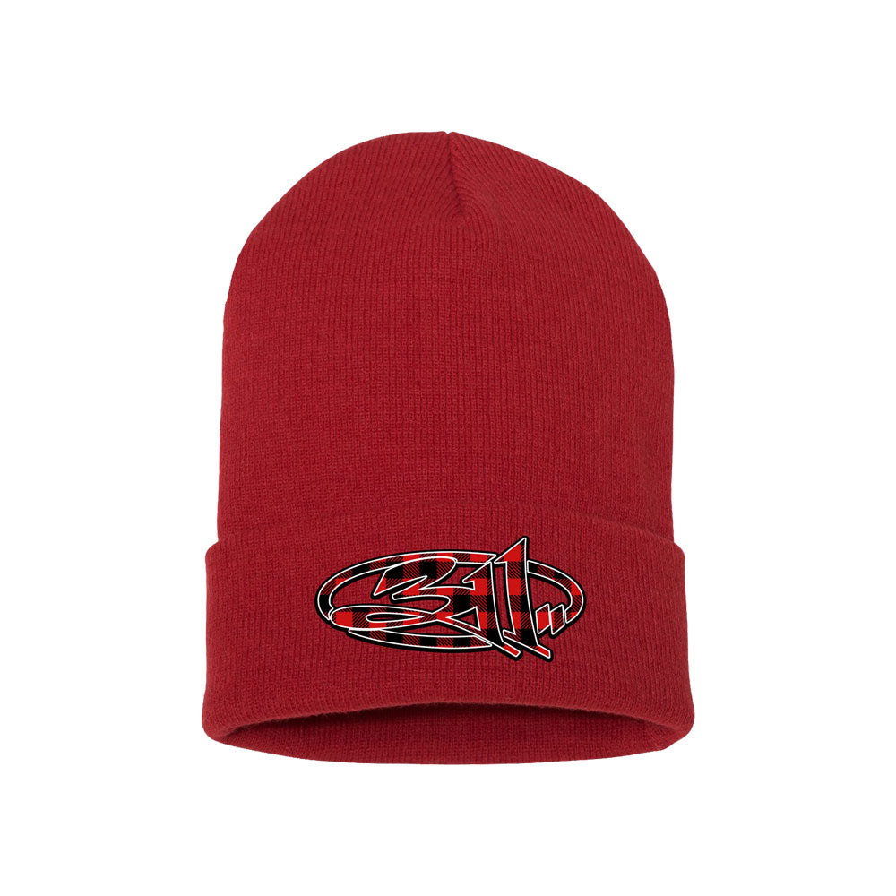 311 Plaid Logo Beanie